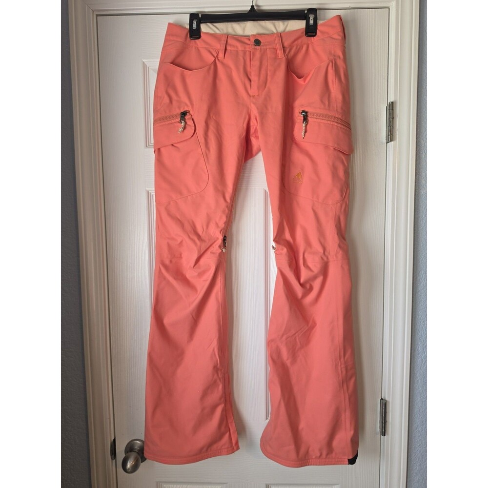 Burton W Gore Gloria PT Gore-Tex Snow Pants in Persimmon Orange Womens Small